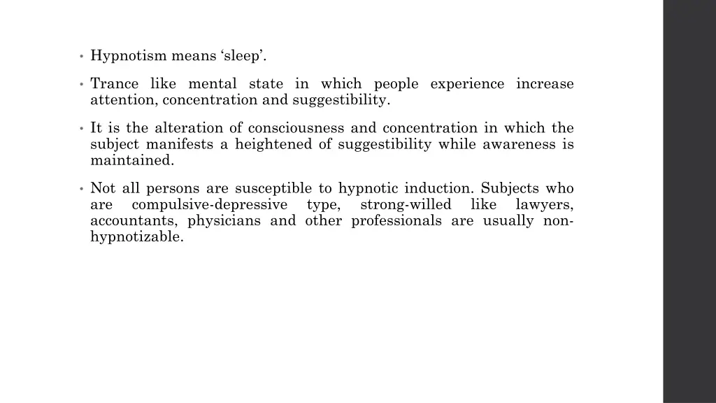 hypnotism means sleep