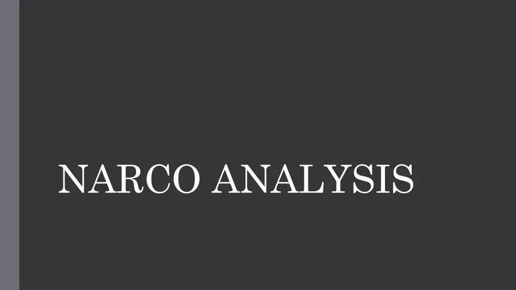 narco analysis