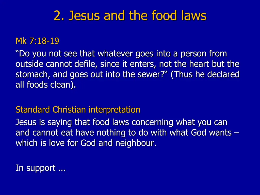 2 jesus and the food laws 1