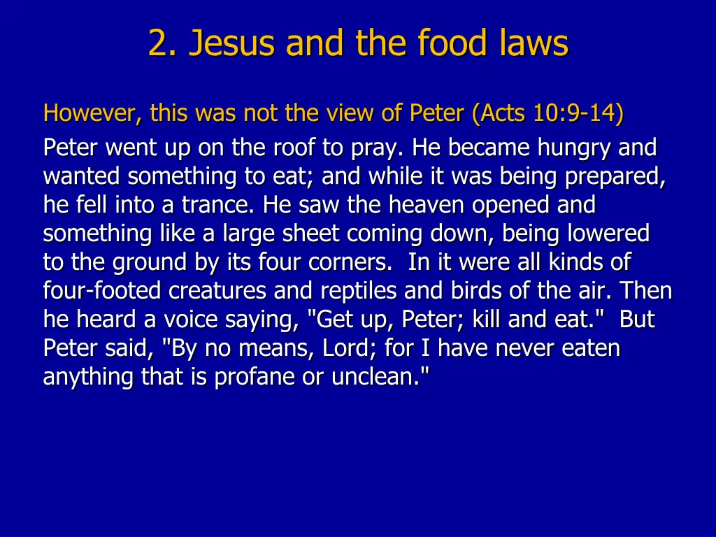 2 jesus and the food laws 3