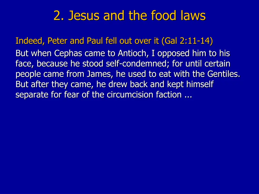 2 jesus and the food laws 4