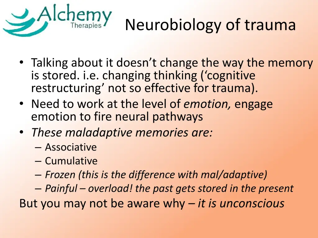 neurobiology of trauma