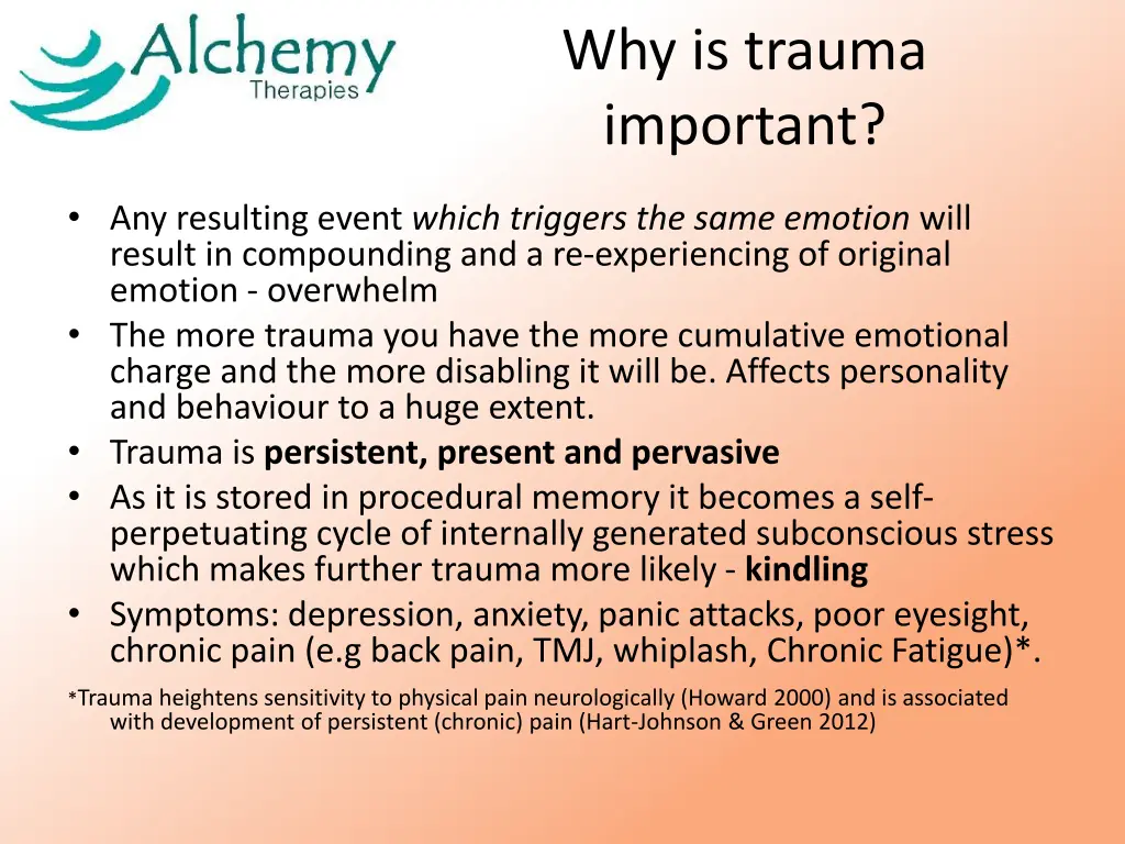 why is trauma important