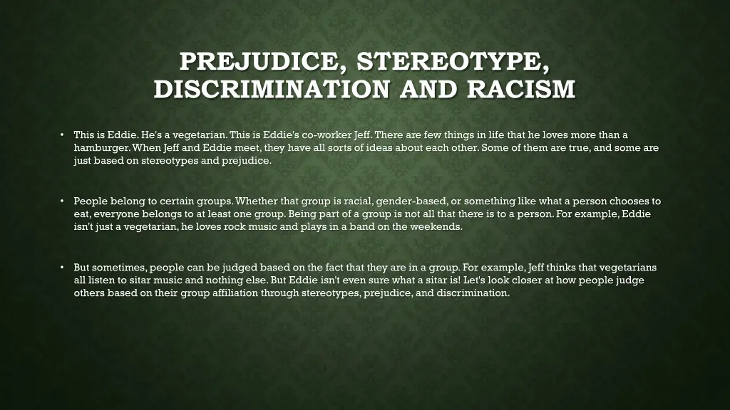 prejudice stereotype discrimination and racism