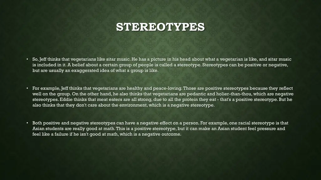 stereotypes