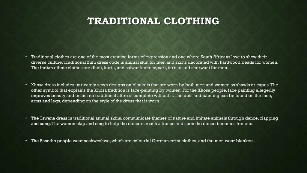 traditional clothing