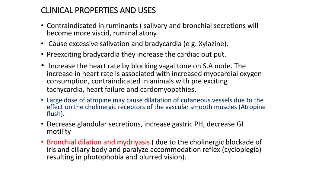 clinical properties and uses clinical properties