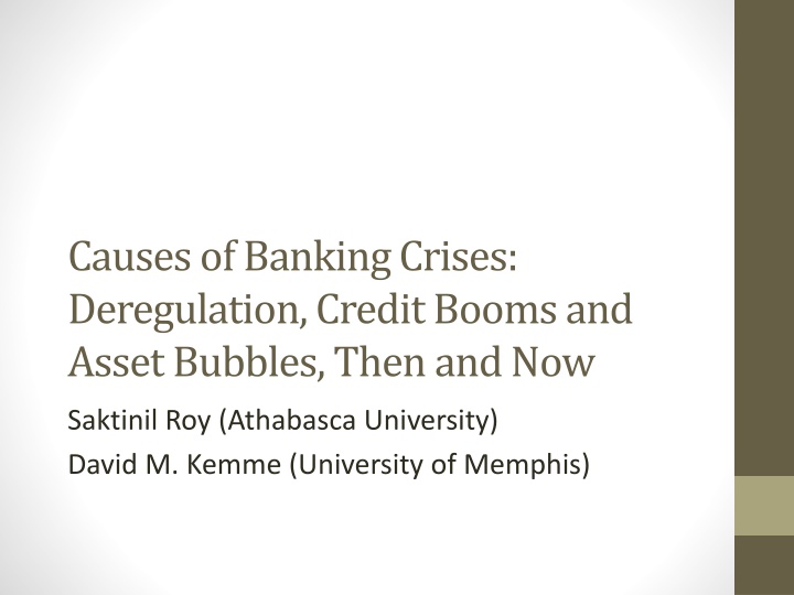 causes of banking crises deregulation credit