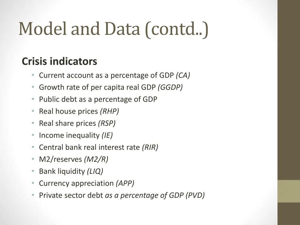 model and data contd 3