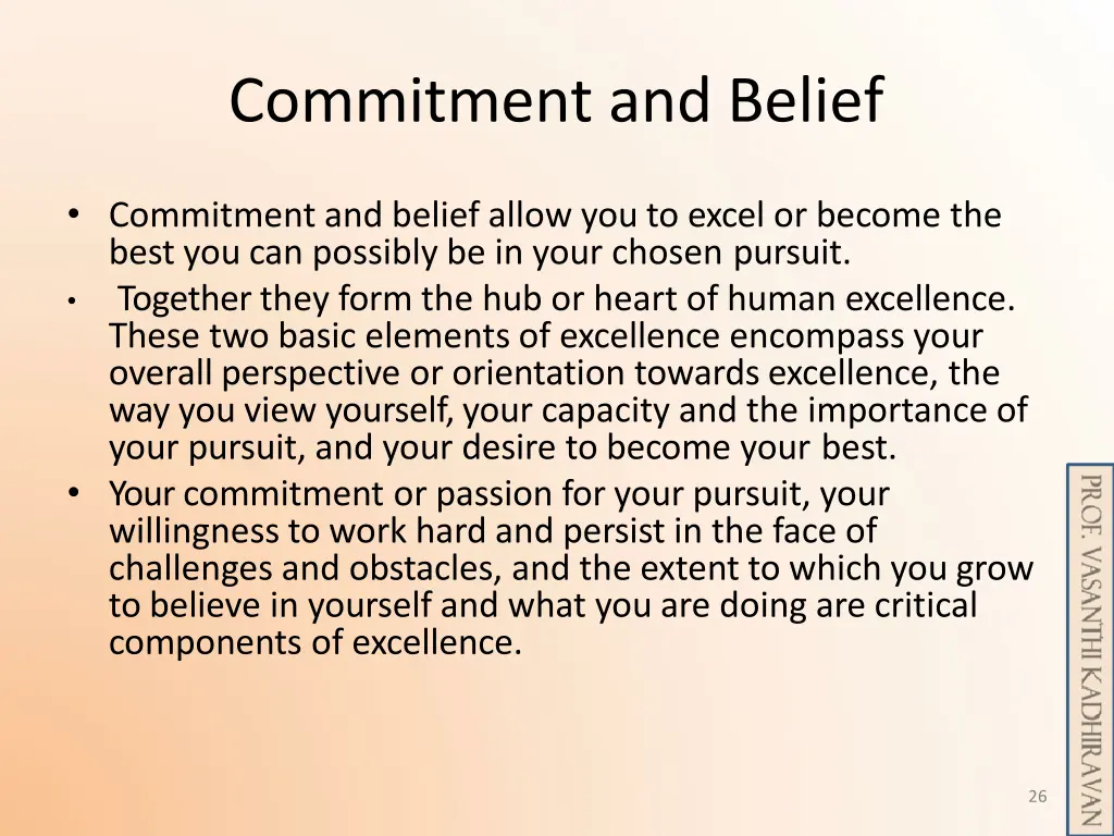 commitment and belief