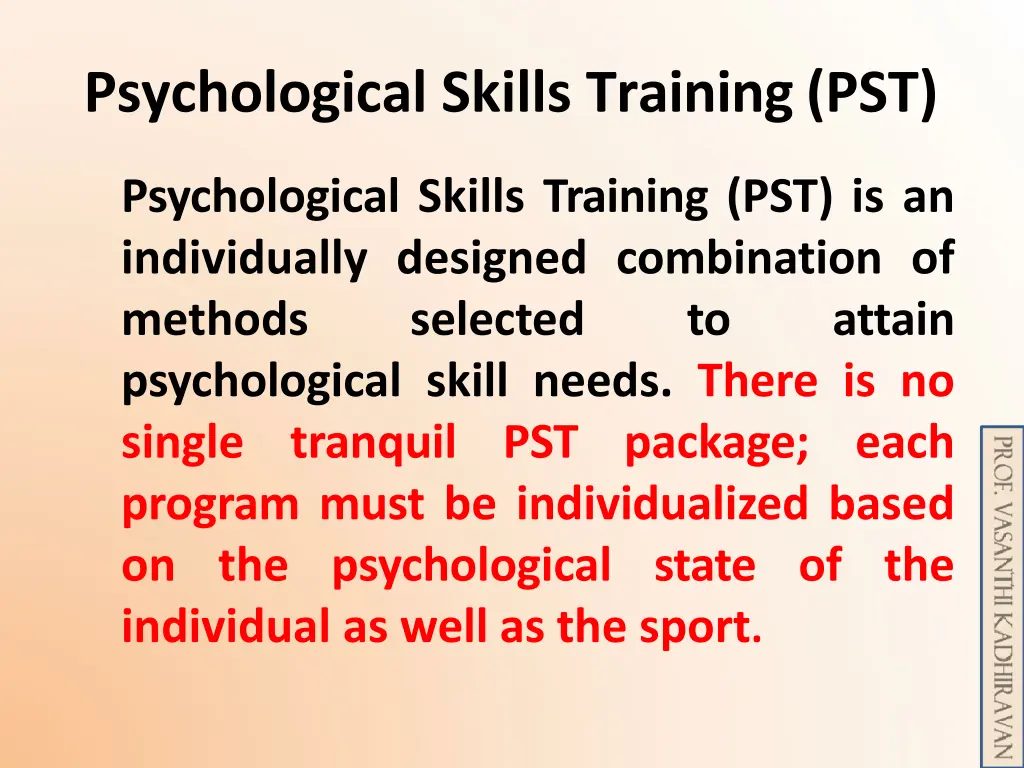 psychological skills training pst