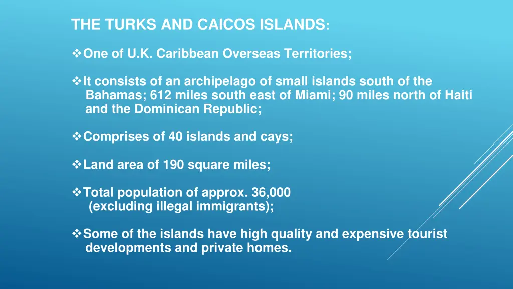 the turks and caicos islands