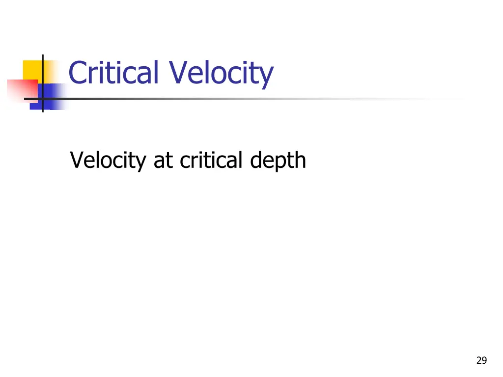 critical velocity