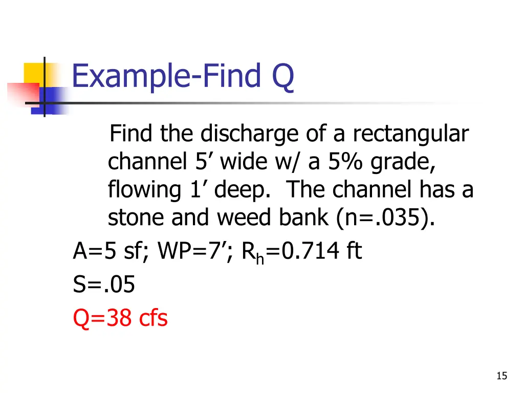 example find q