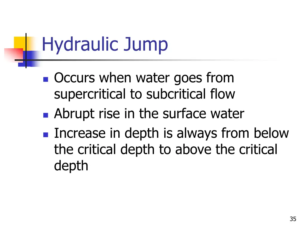 hydraulic jump