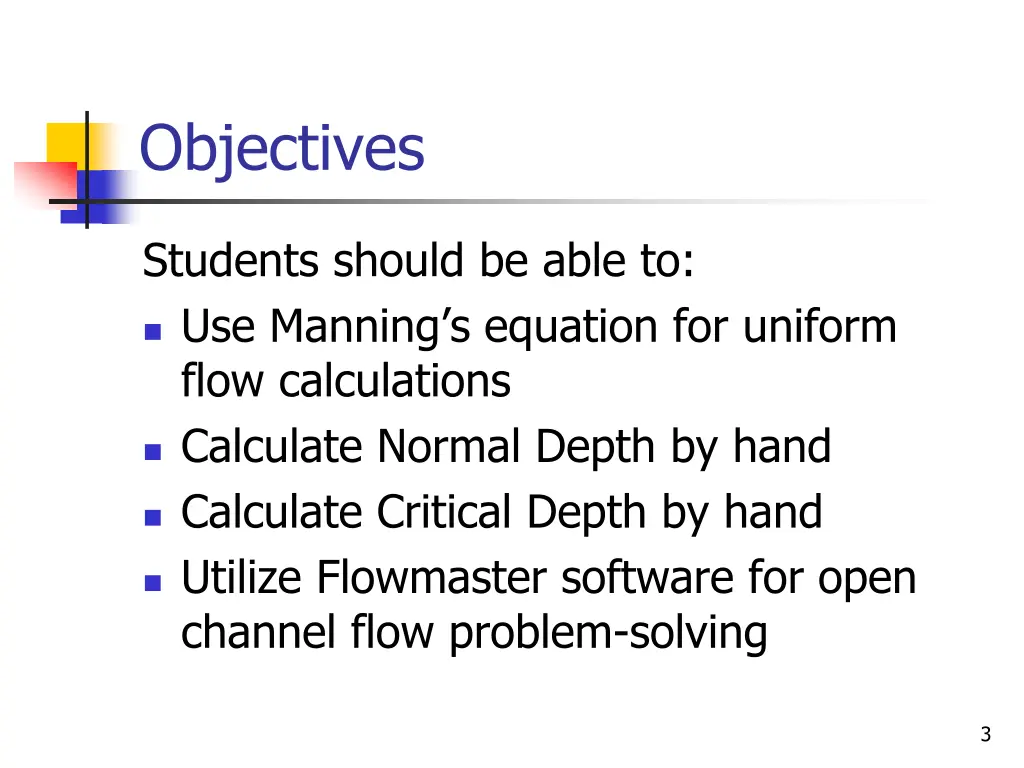 objectives