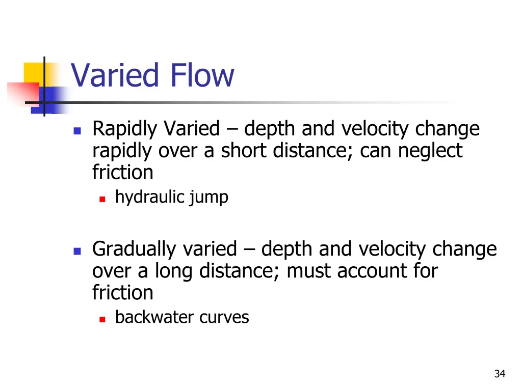 varied flow