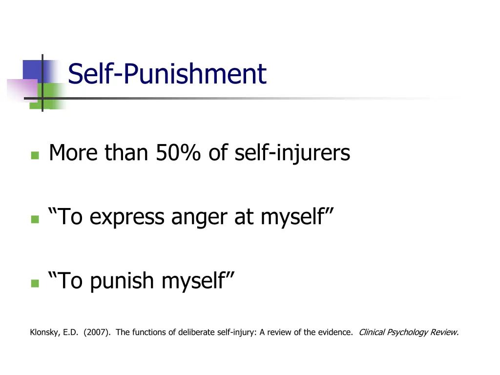 self punishment