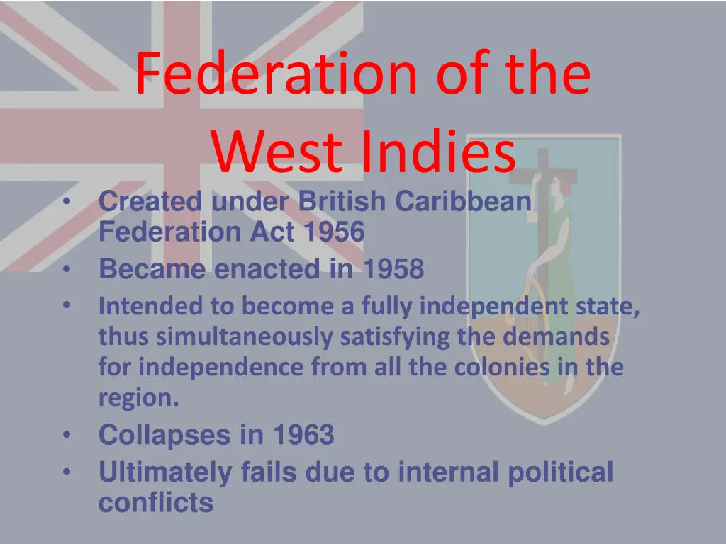 federation of the west indies created under