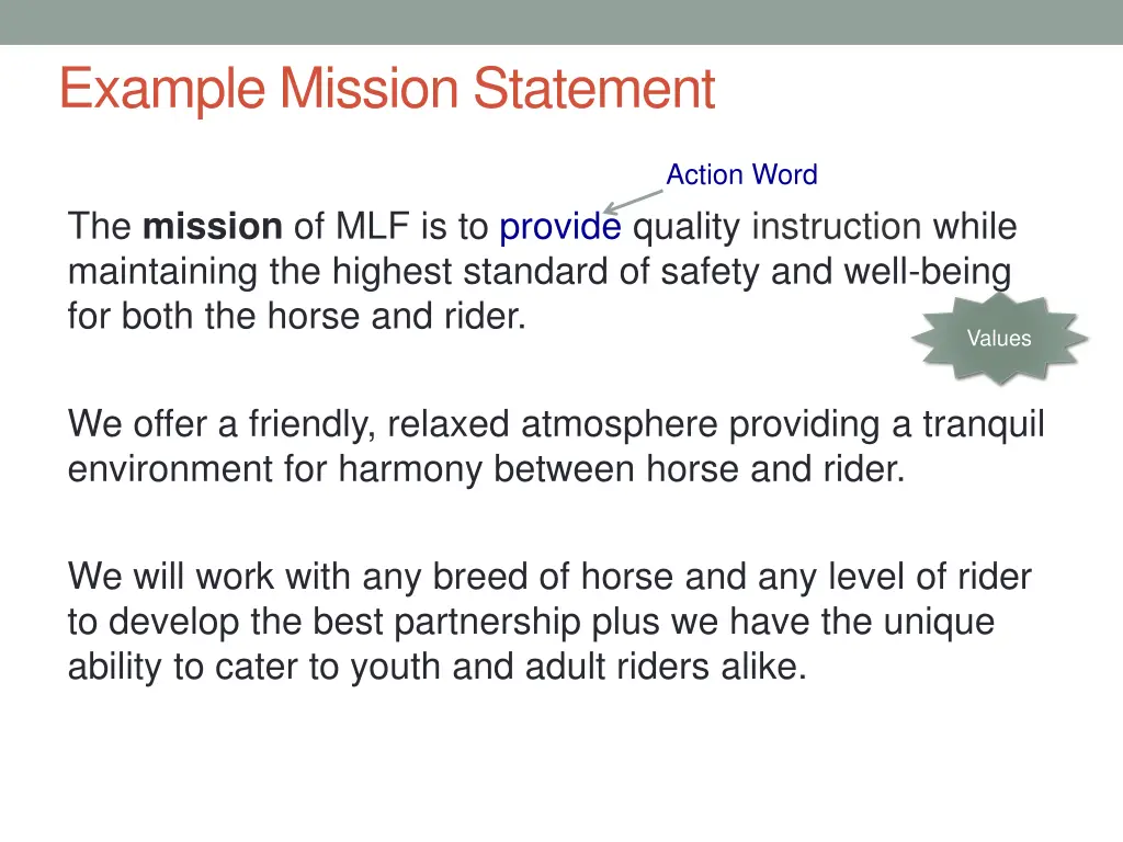 example mission statement 1