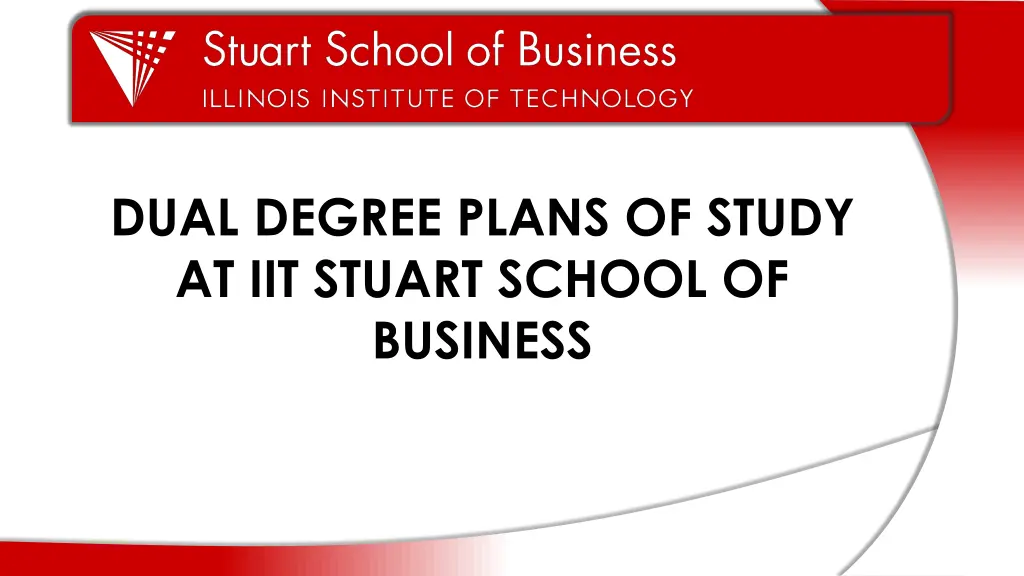 dual degree plans of study at iit stuart school