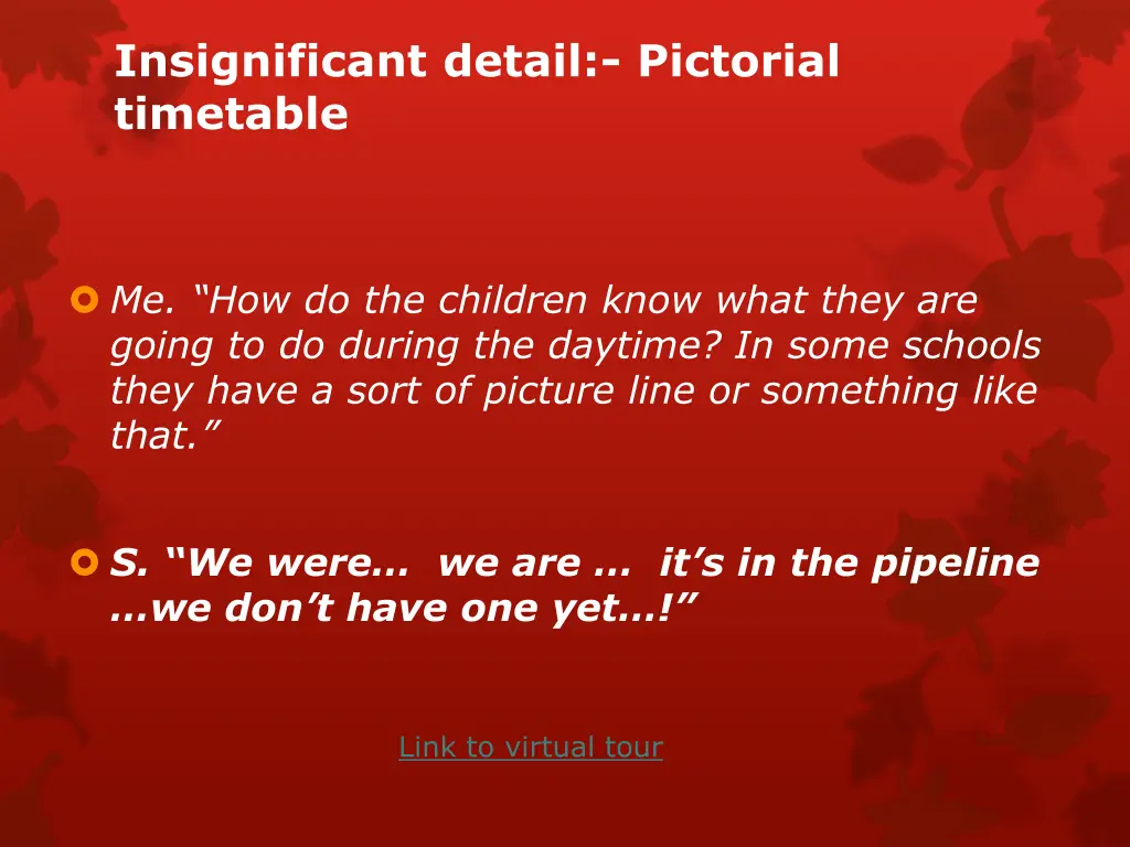 insignificant detail pictorial timetable