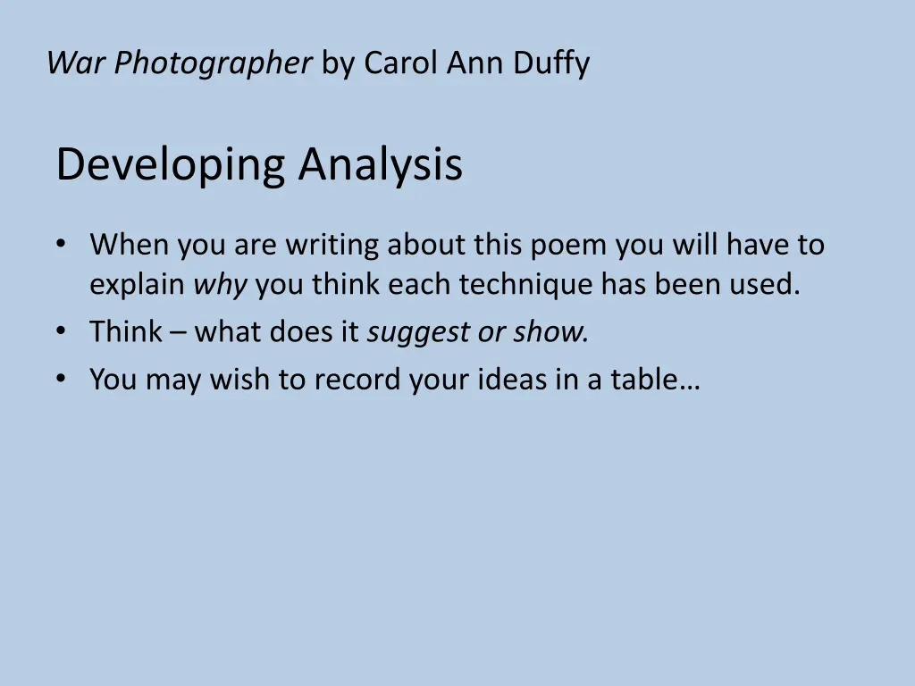 war photographer by carol ann duffy 5