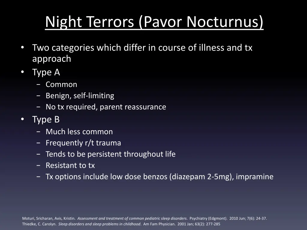 night terrors pavor nocturnus 1