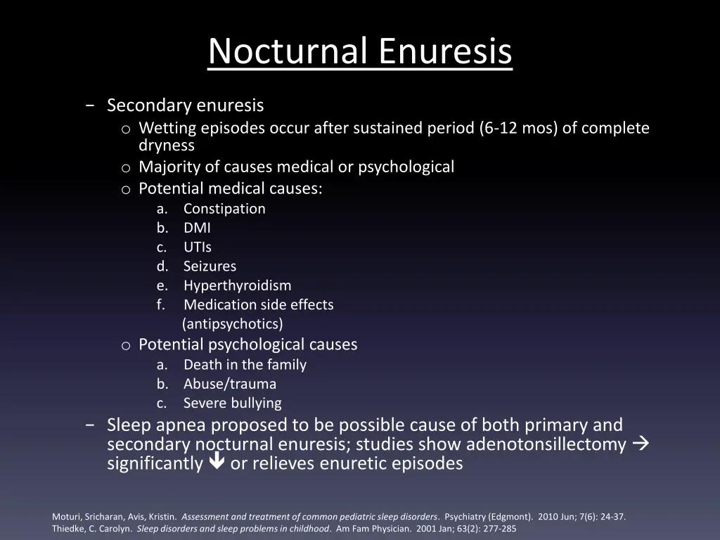 nocturnal enuresis 1