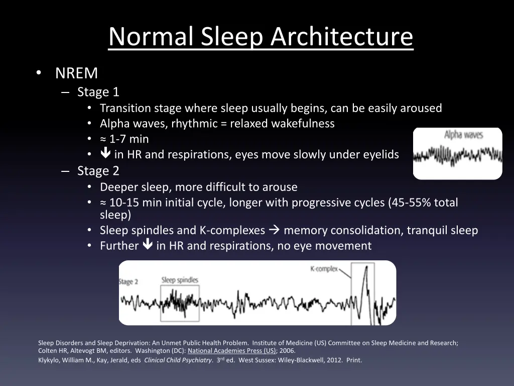 normal sleep architecture