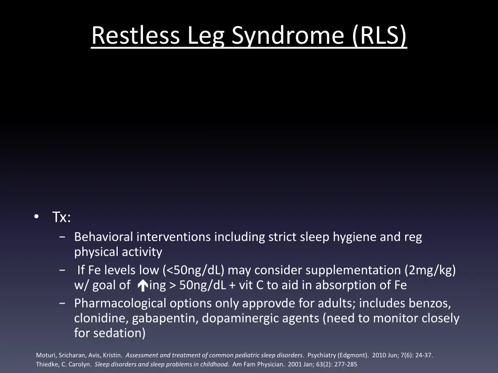 restless leg syndrome rls 1