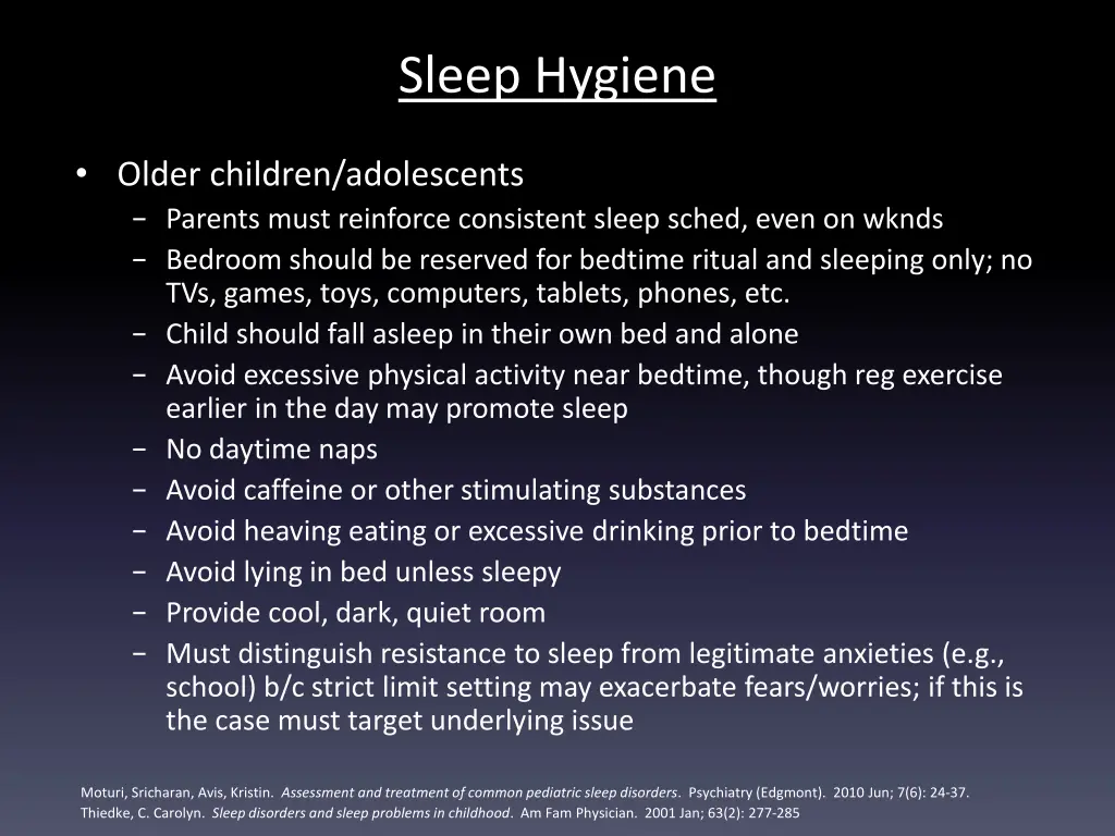 sleep hygiene 2