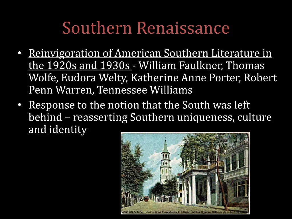 southern renaissance 1