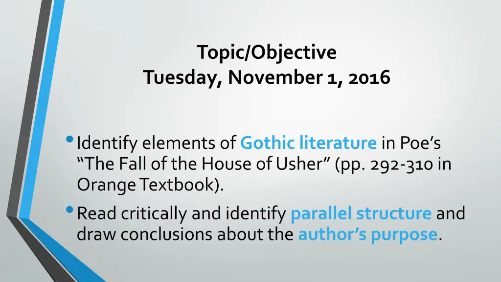 topic objective tuesday november 1 2016