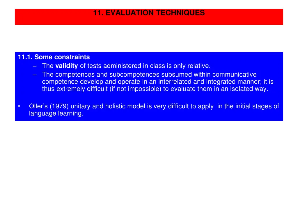 11 evaluation techniques