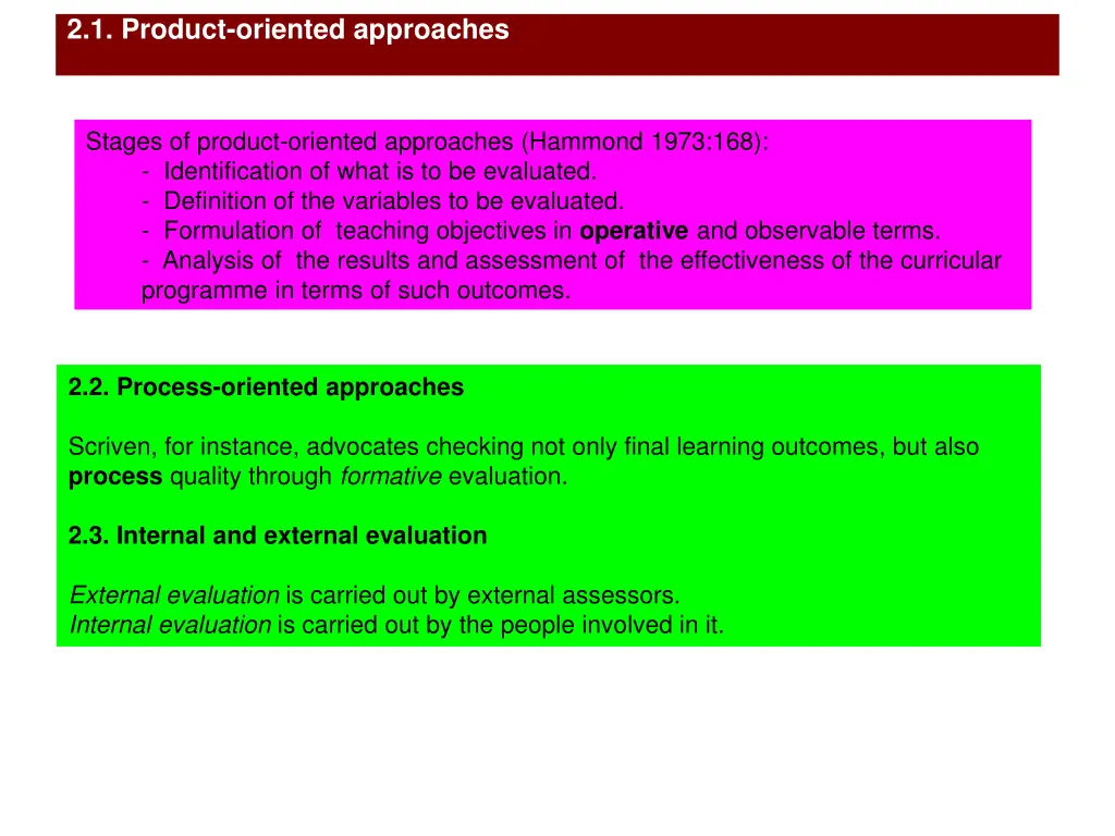 2 1 product oriented approaches