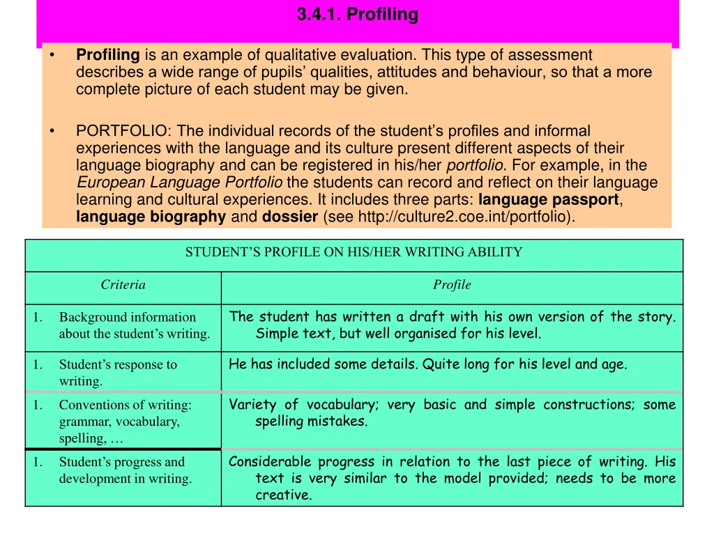 3 4 1 profiling