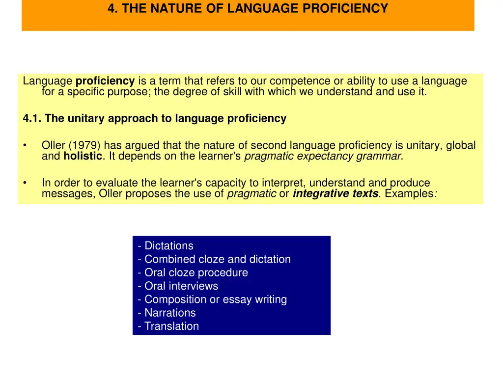 4 the nature of language proficiency