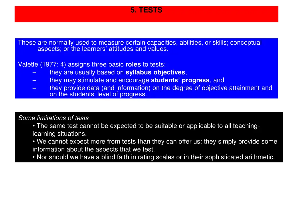 5 tests