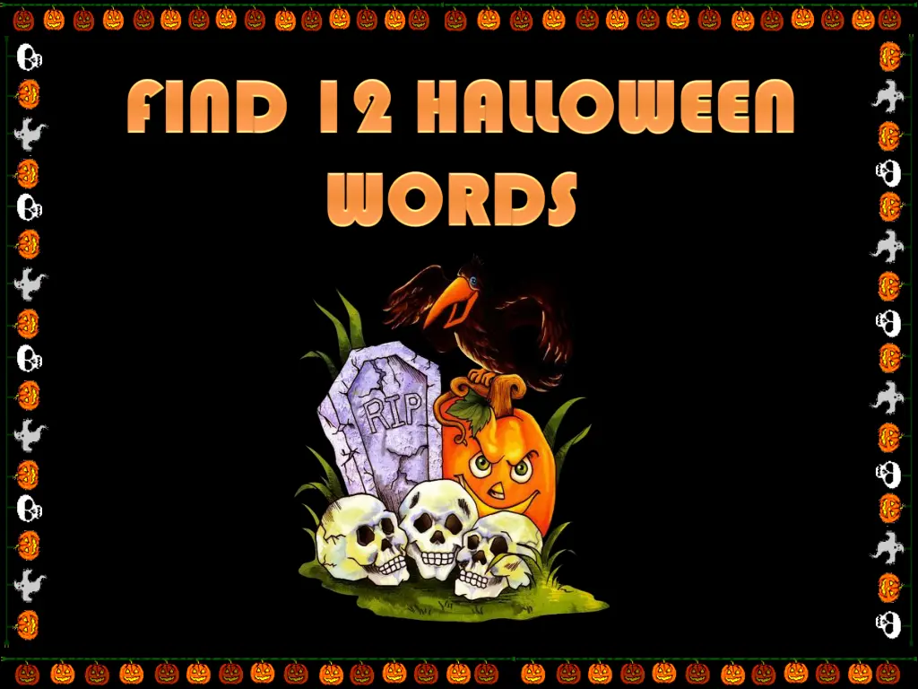 find 12 halloween words