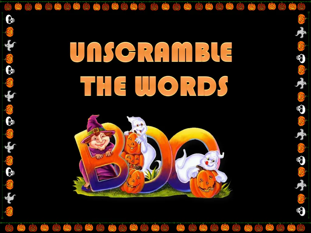 unscramble the words