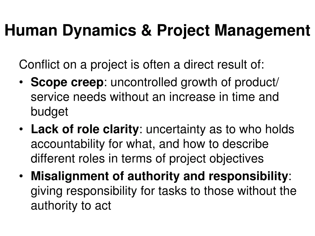 human dynamics project management