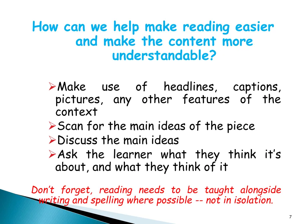 how can we help make reading easier and make