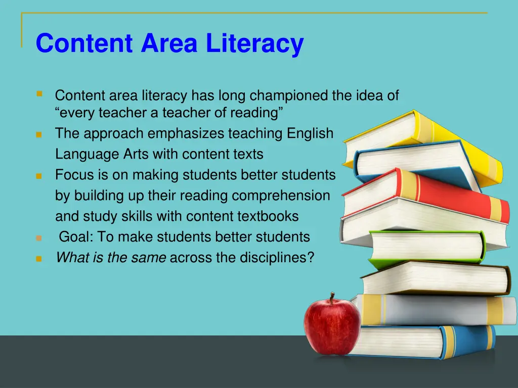 content area literacy