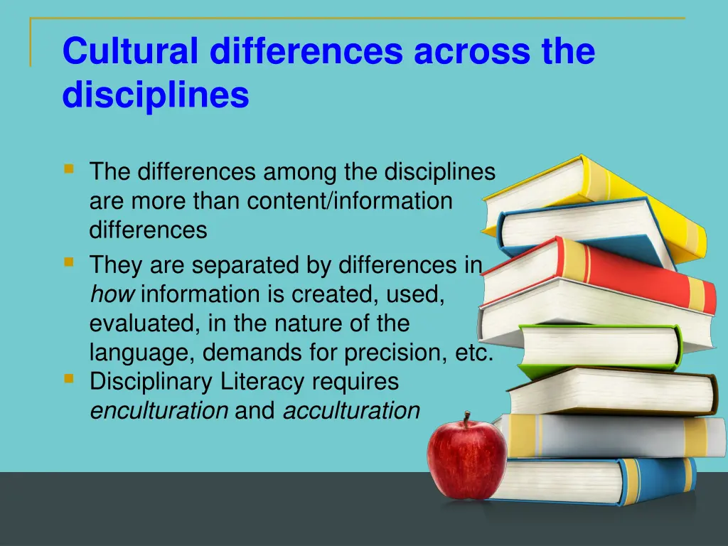 cultural differences across the disciplines