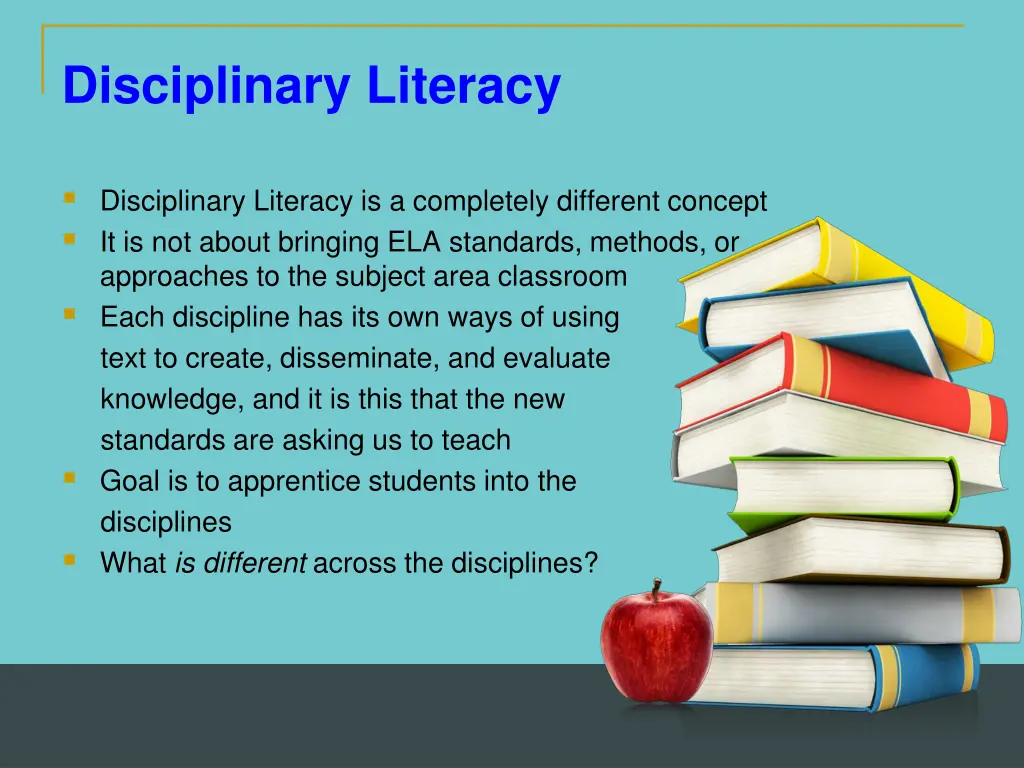 disciplinary literacy