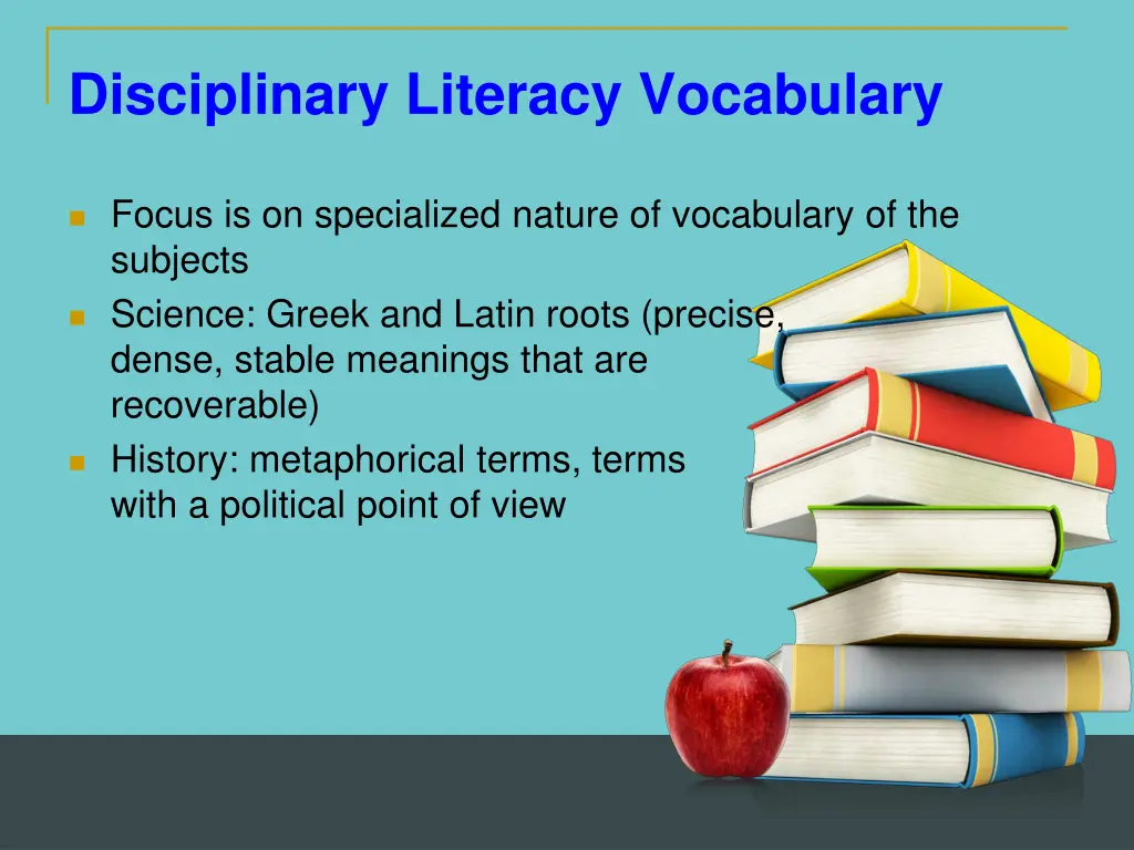 disciplinary literacy vocabulary