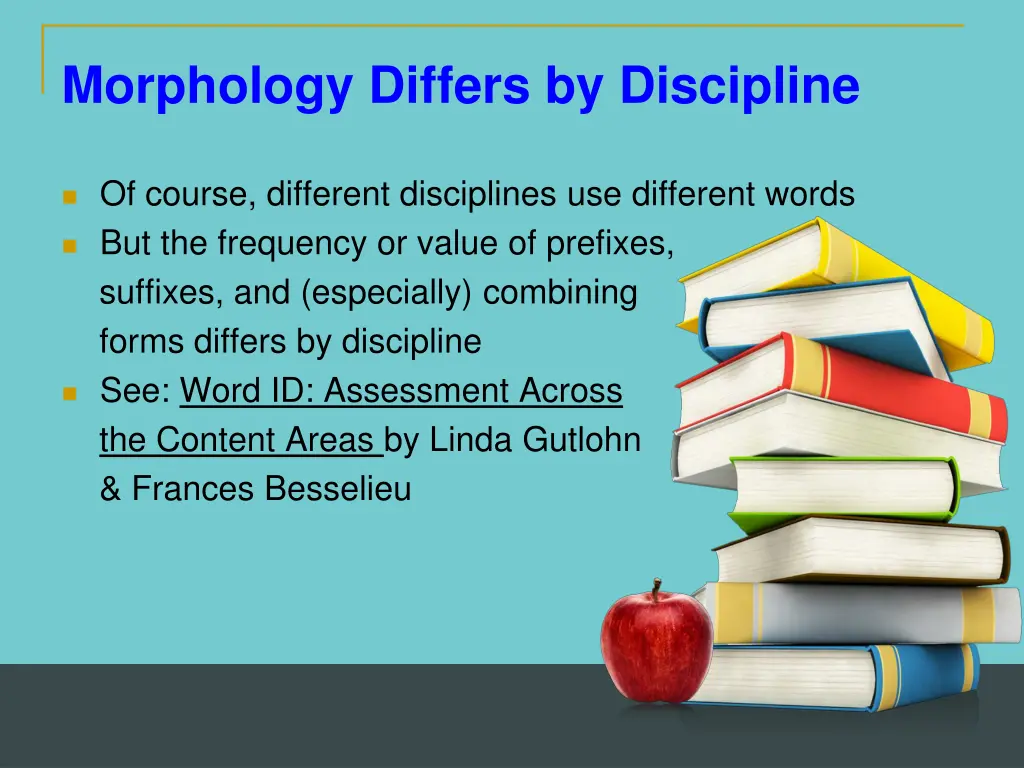 morphology differs by discipline