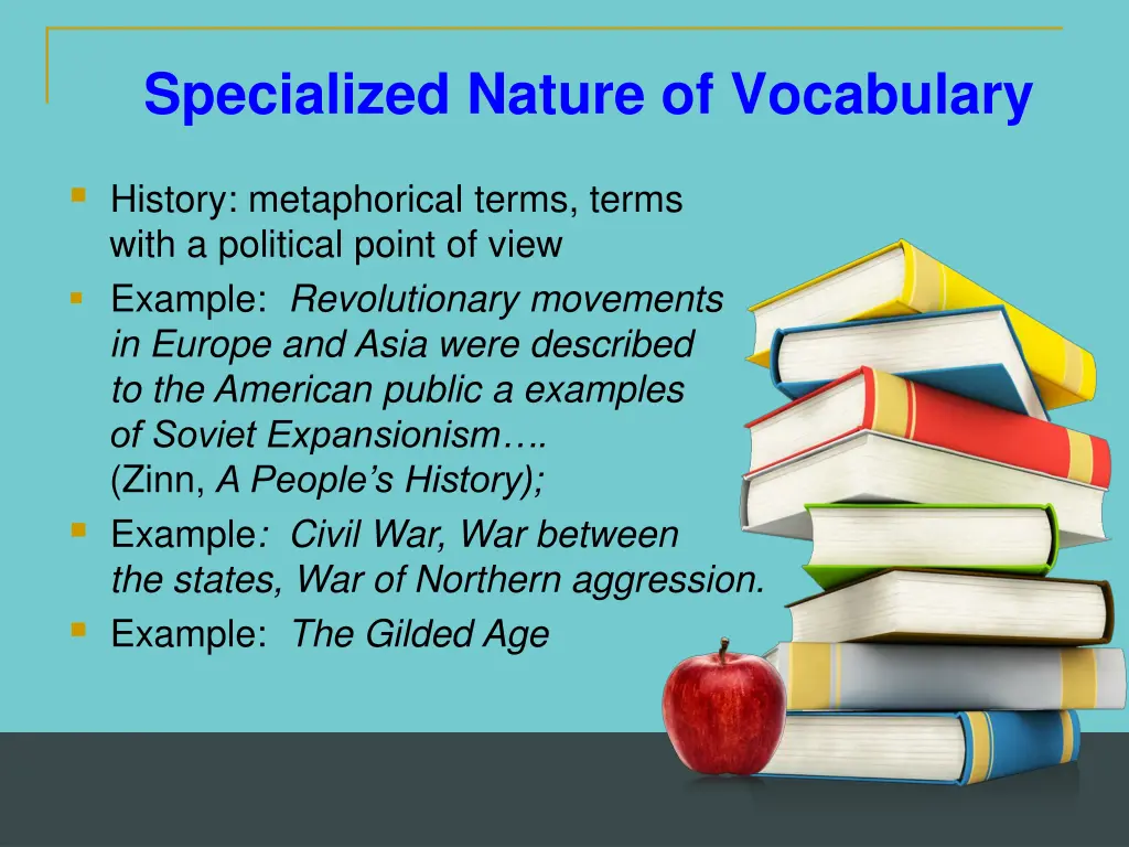 specialized nature of vocabulary