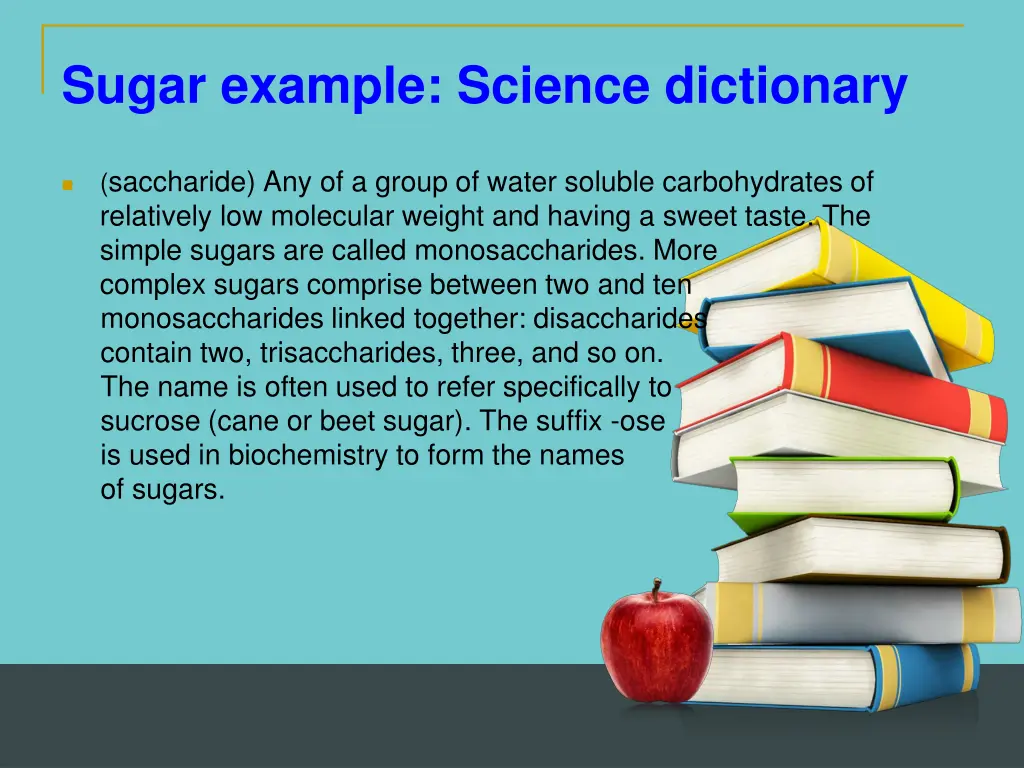 sugar example science dictionary